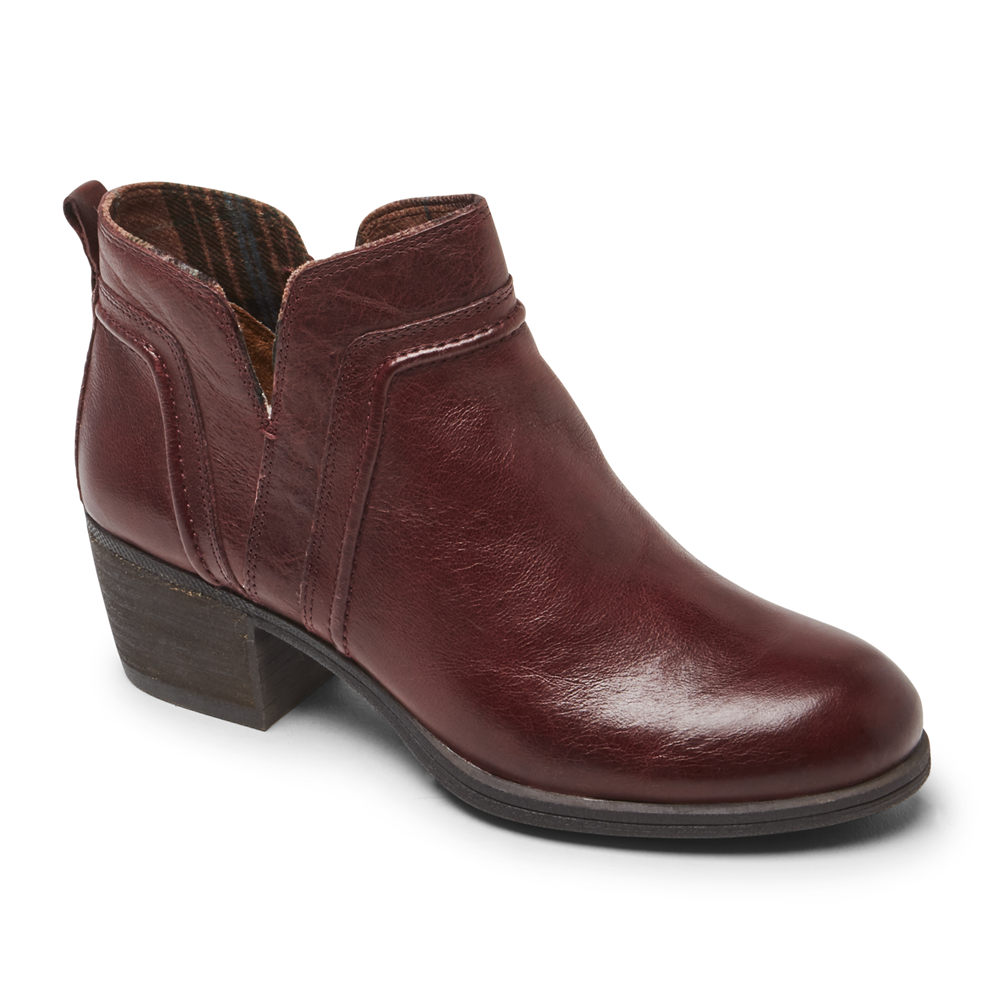 Botines Rockport Mujer Mexico - Cobb Hill Anisa V-Cut Vino - QMUHY5092